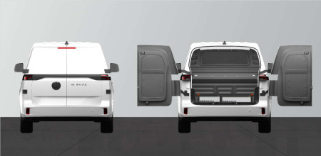 Double floor H:202 mm 3-drawers for Volkswagen ID Buzz Cargo with standard partition wall