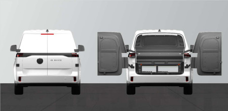Double floor H:272 mm 3-drawers for Volkswagen ID Buzz Cargo with standard partition wall