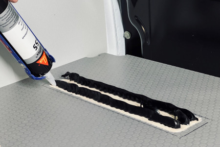 Material for own mounting by customer with adhesive
