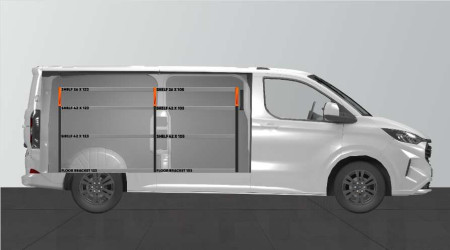 BASE42 Van rack for Ford Custom & VW Transporter L2