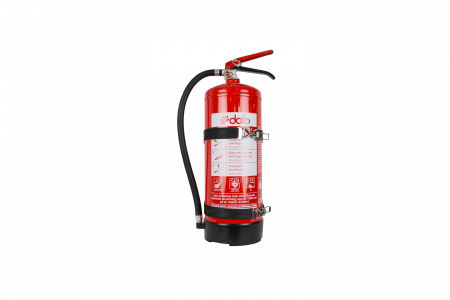 Brandsläckare 6kg pulver ABC godkännd med fordonsfäste.