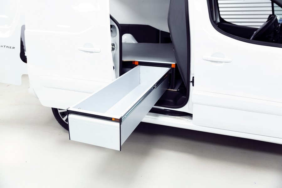 Underfloor (H:272mm) With 3-drawers for the Citroën Berlingo & Peugeot Partner L1