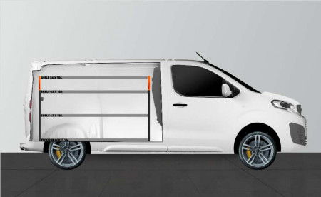 BASE42 Van rack for Expert, Jumpy, Vivaro, Scudo & ProAce L2