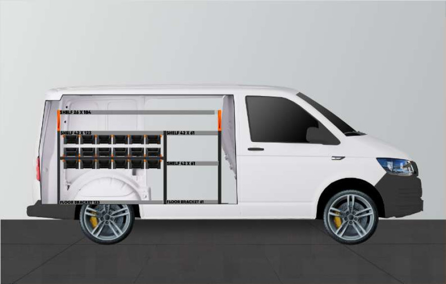 Vw transporter hotsell t6 racking