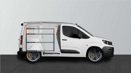 BASE42 Van rack for BERLINGO, COMBO, PARTNER & PROACE CITY L1