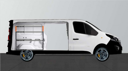 SHORT42 Van rack for Talento, NV300 & Trafic L2