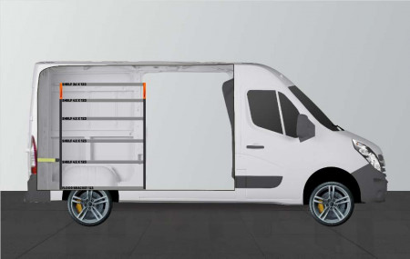 SHORT42 Van rack for Movano, Master & NV400 L2H2