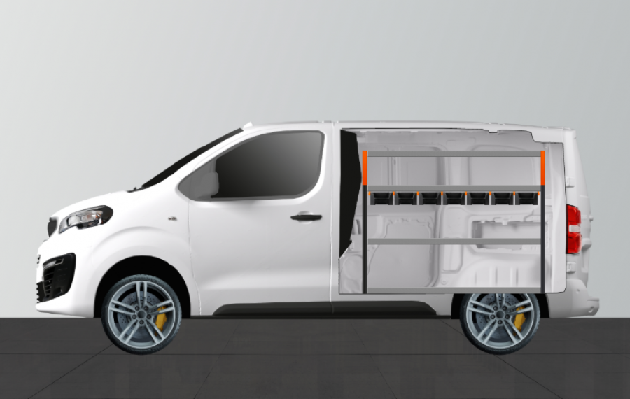 With the H-Basic Plus you get great storage from shelves and the module boxes.