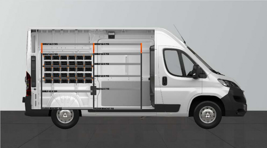 RACK Van rack for Boxer Ducato Jumper Movano L2 Work System