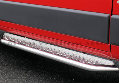 Step for sliding door in stainless steel for VW Crafter 2017- (4X4, RWD).