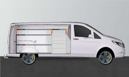 V-PRO+ Bilinredning till Mercedes Vito Extra Lång