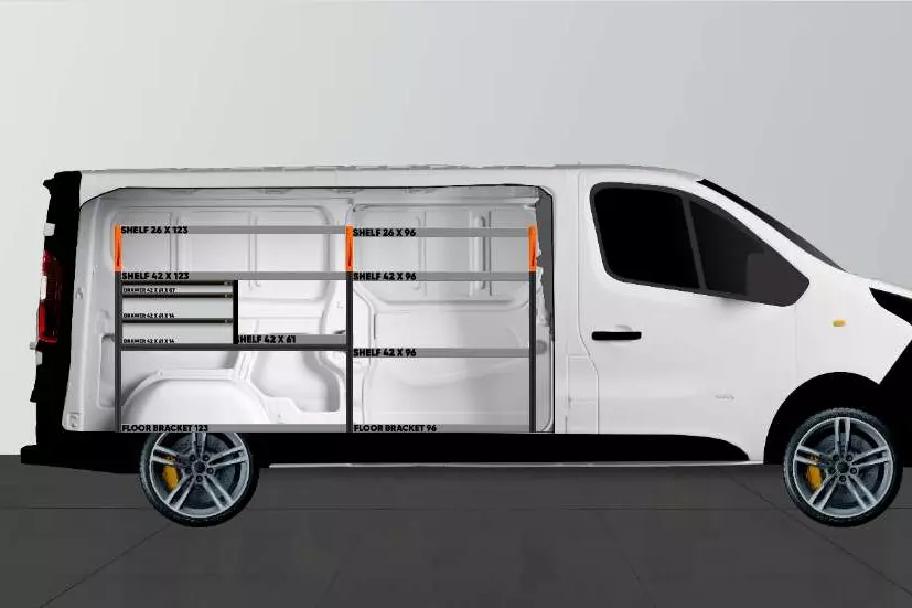LS3 van racking Renault Trafic