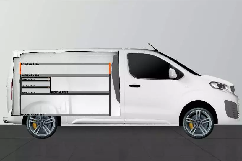LS3 van racking Fiat Scudo