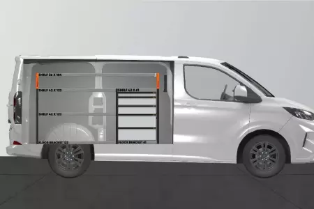 PRO5 Van rack for Ford Custom & VW Transporter L1