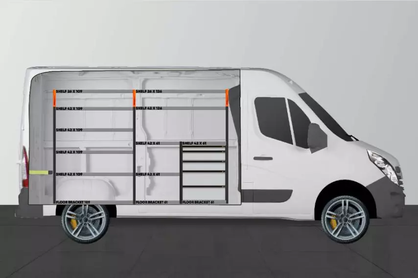 PRO5 van racking Nissan Interstar