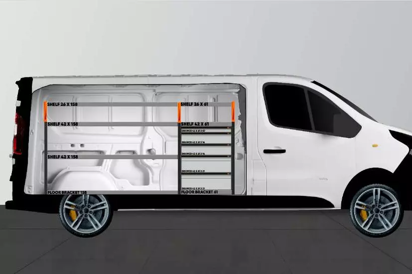 PRO5 van racking Renault Trafic