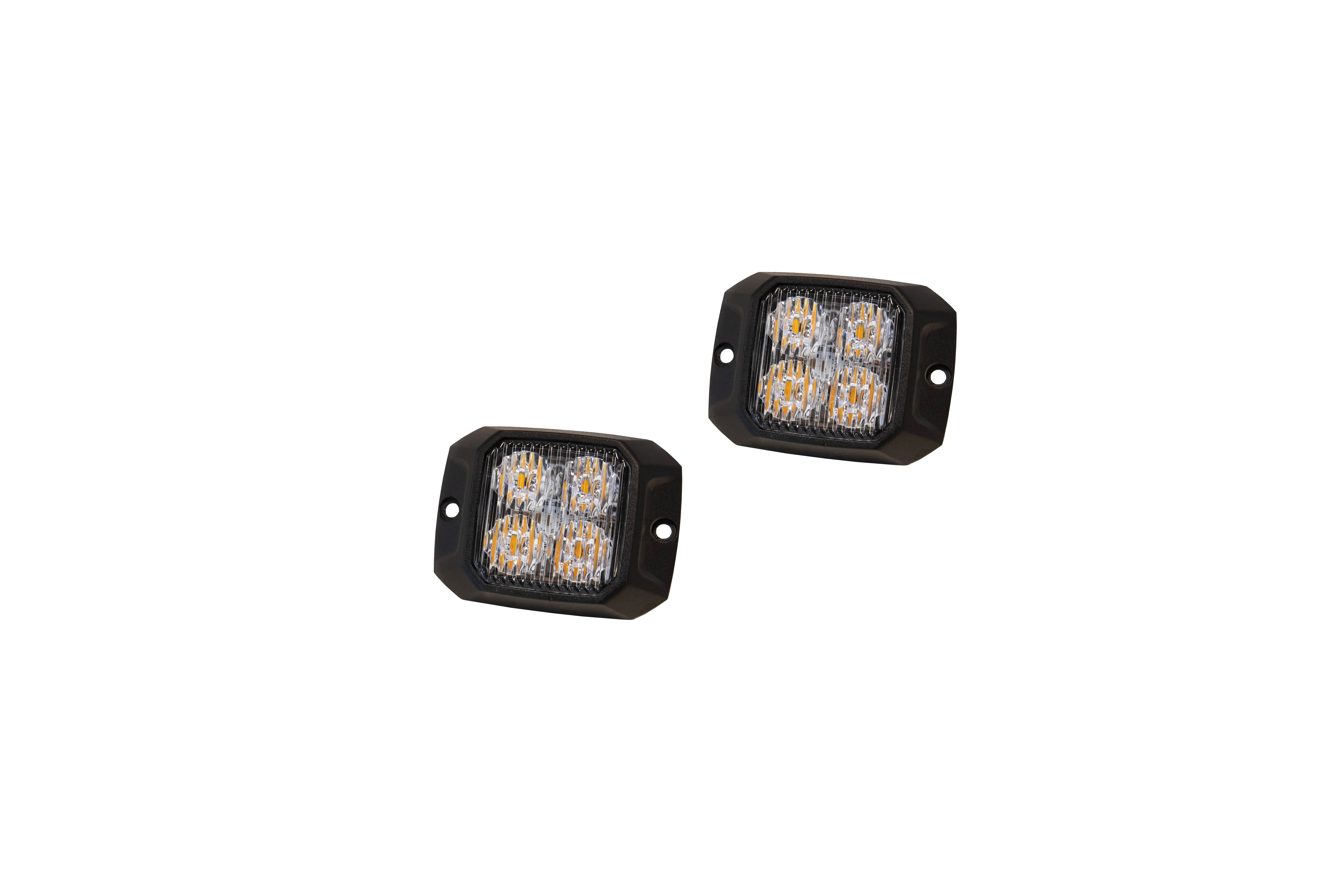 V-Line Bold Square Directional Warning Light Surface Mounted 2pcs