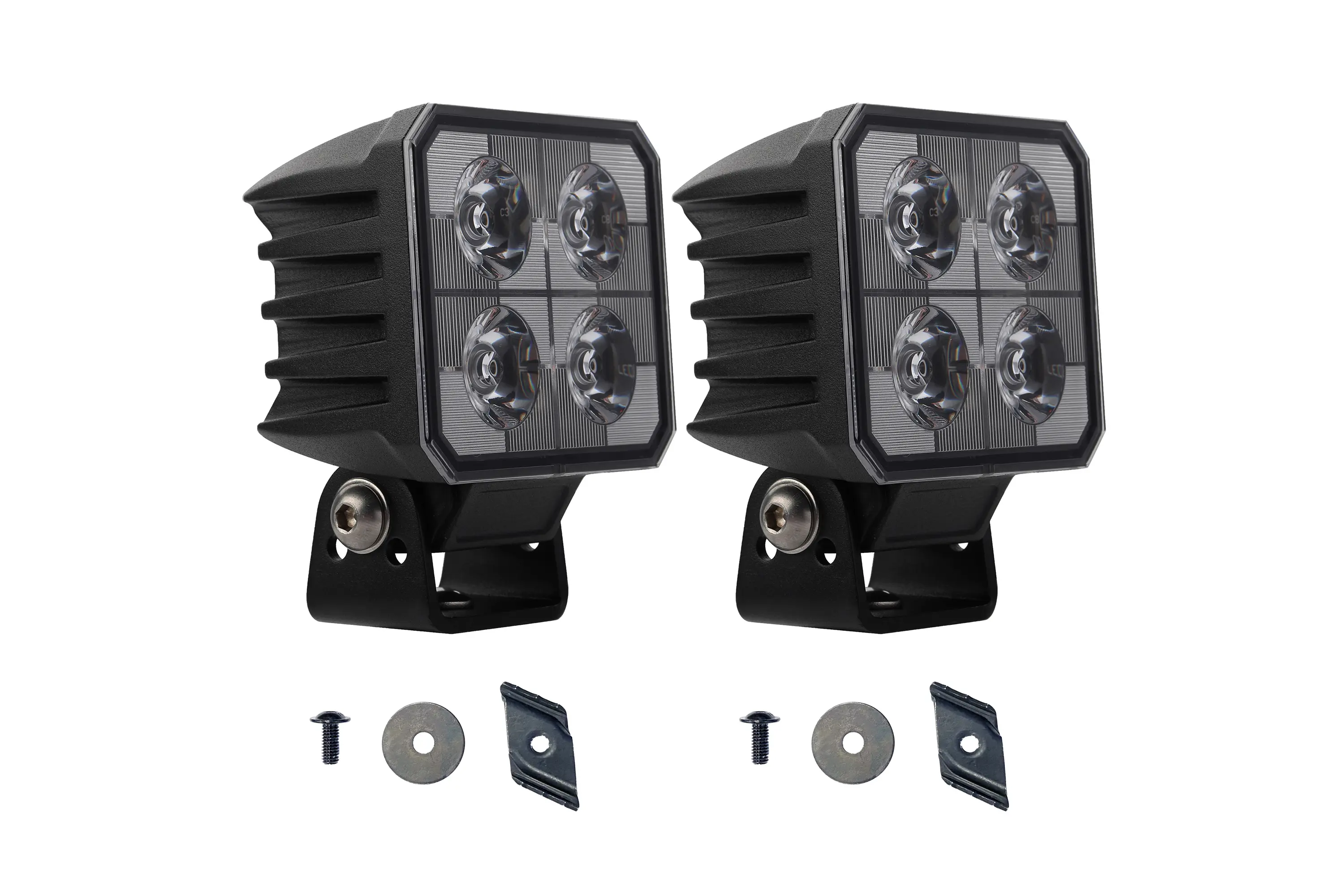 2 pcs Work Light WORK VISION Square 24W for mounting on Work Bar