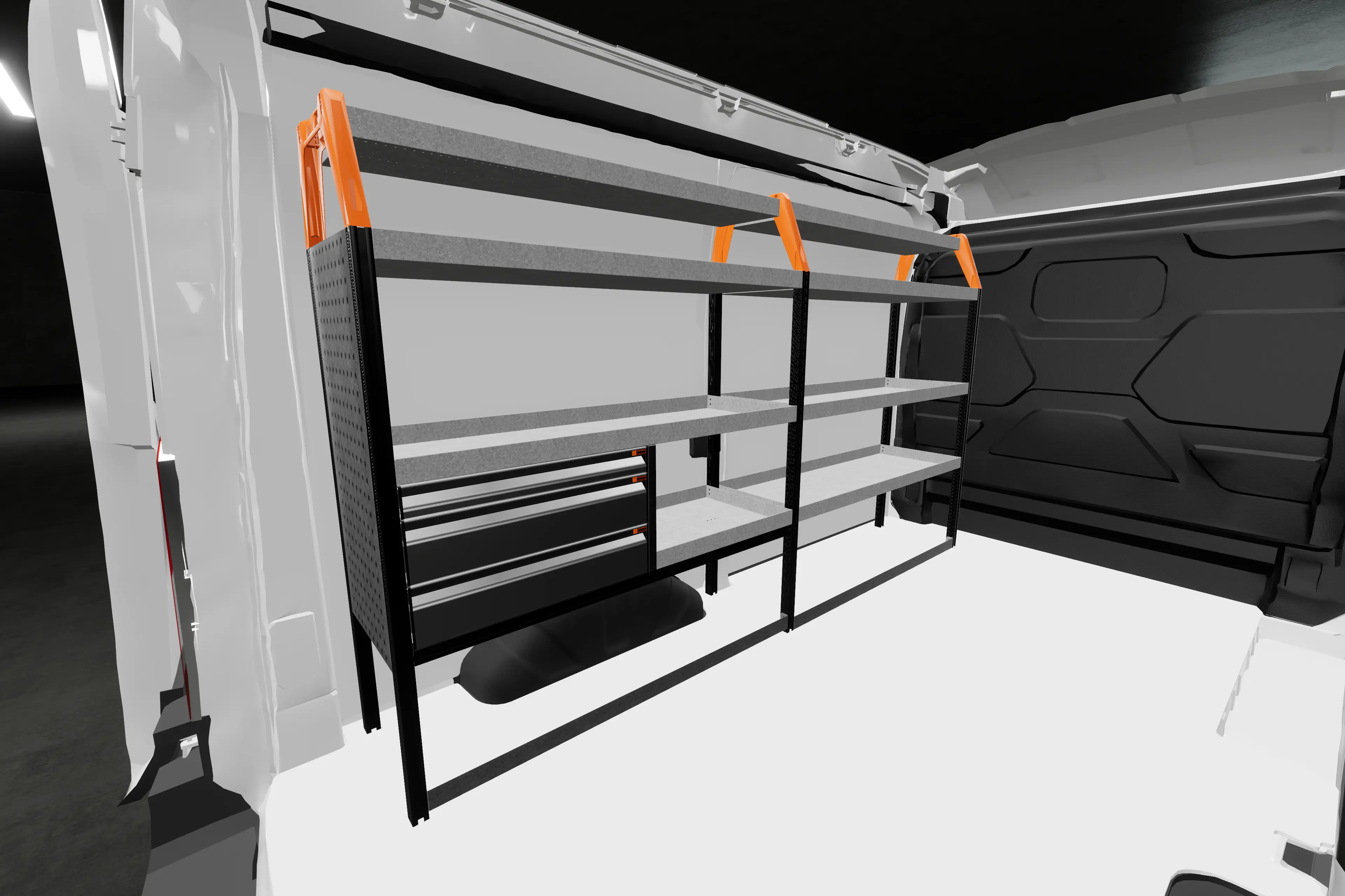 LS3 van racking Ford Transit