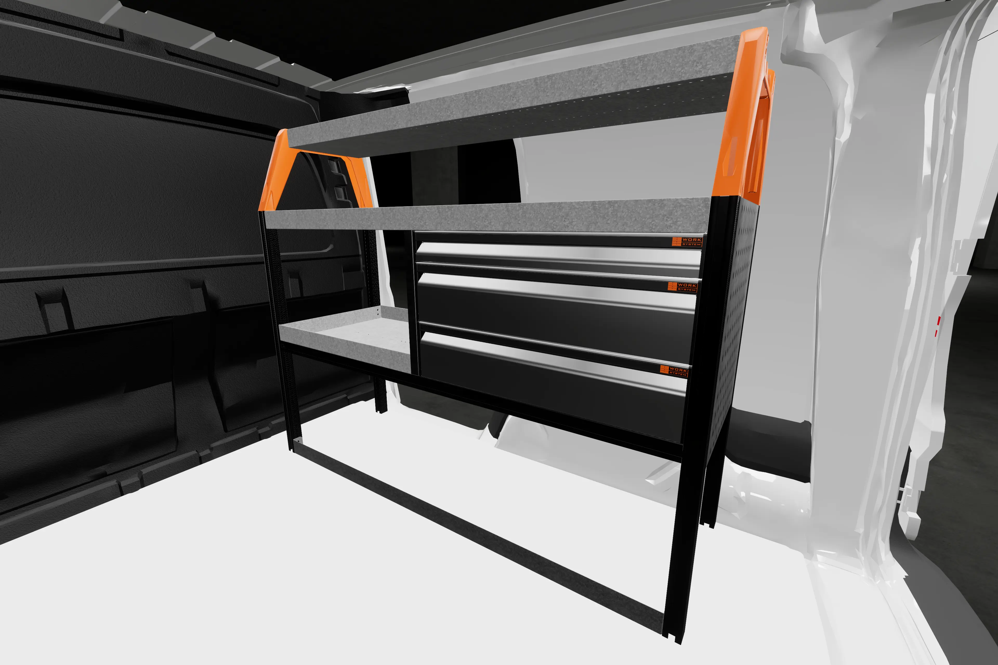LS3 van racking Ford Connect