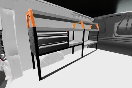 LS3 Van rack for Ford Custom & VW Transporter L2