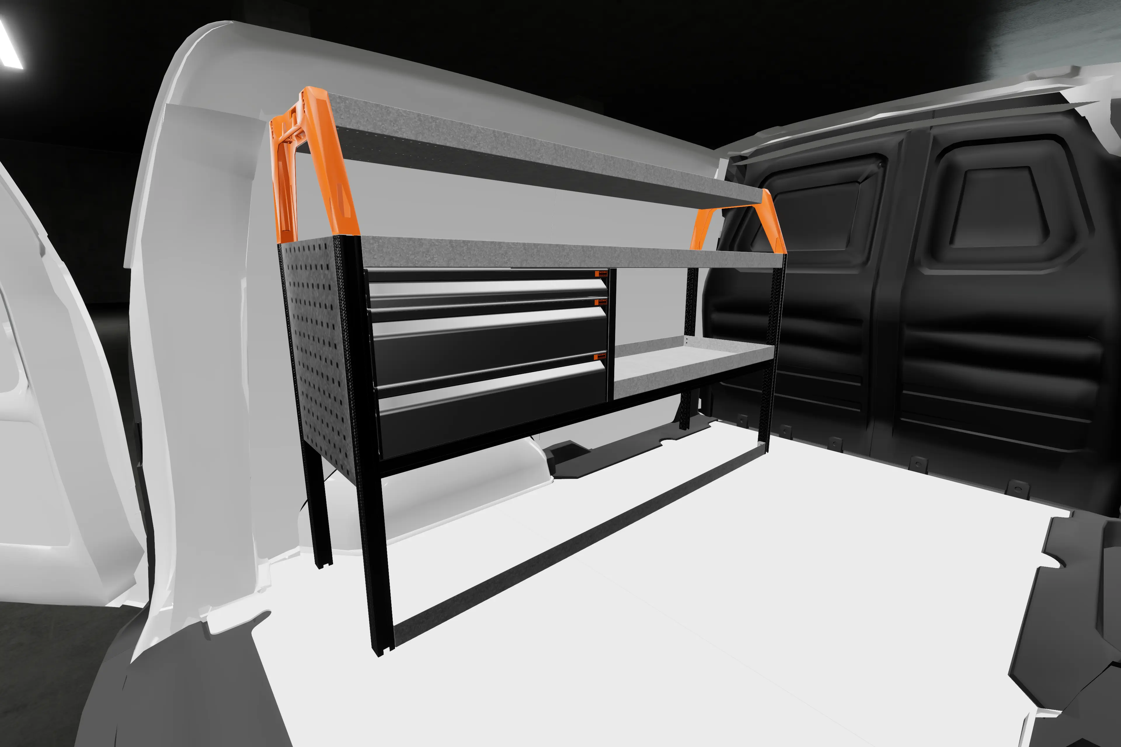 LS3 van racking Mercedes 