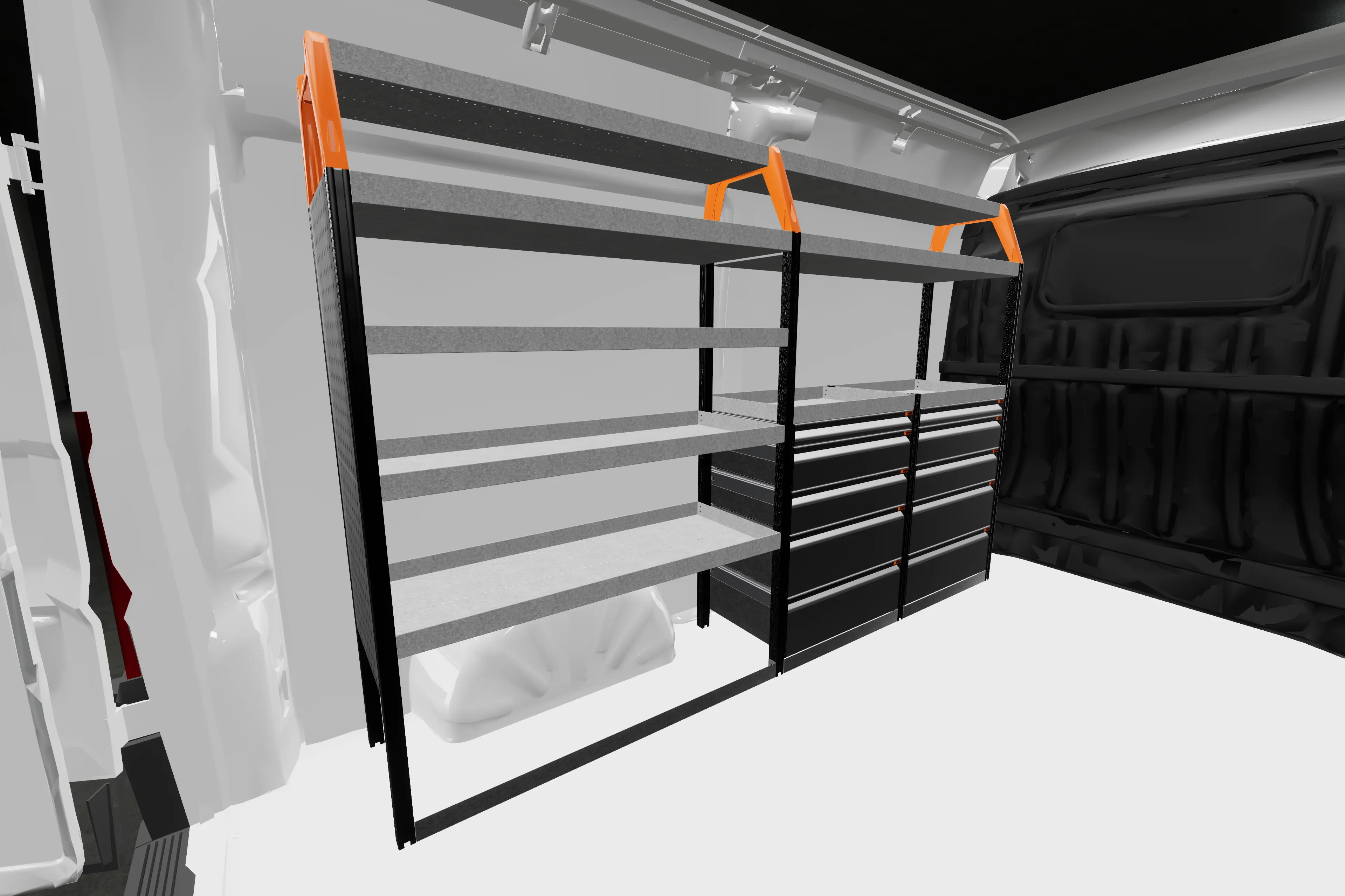 Max10 van racking Fiat Ducato