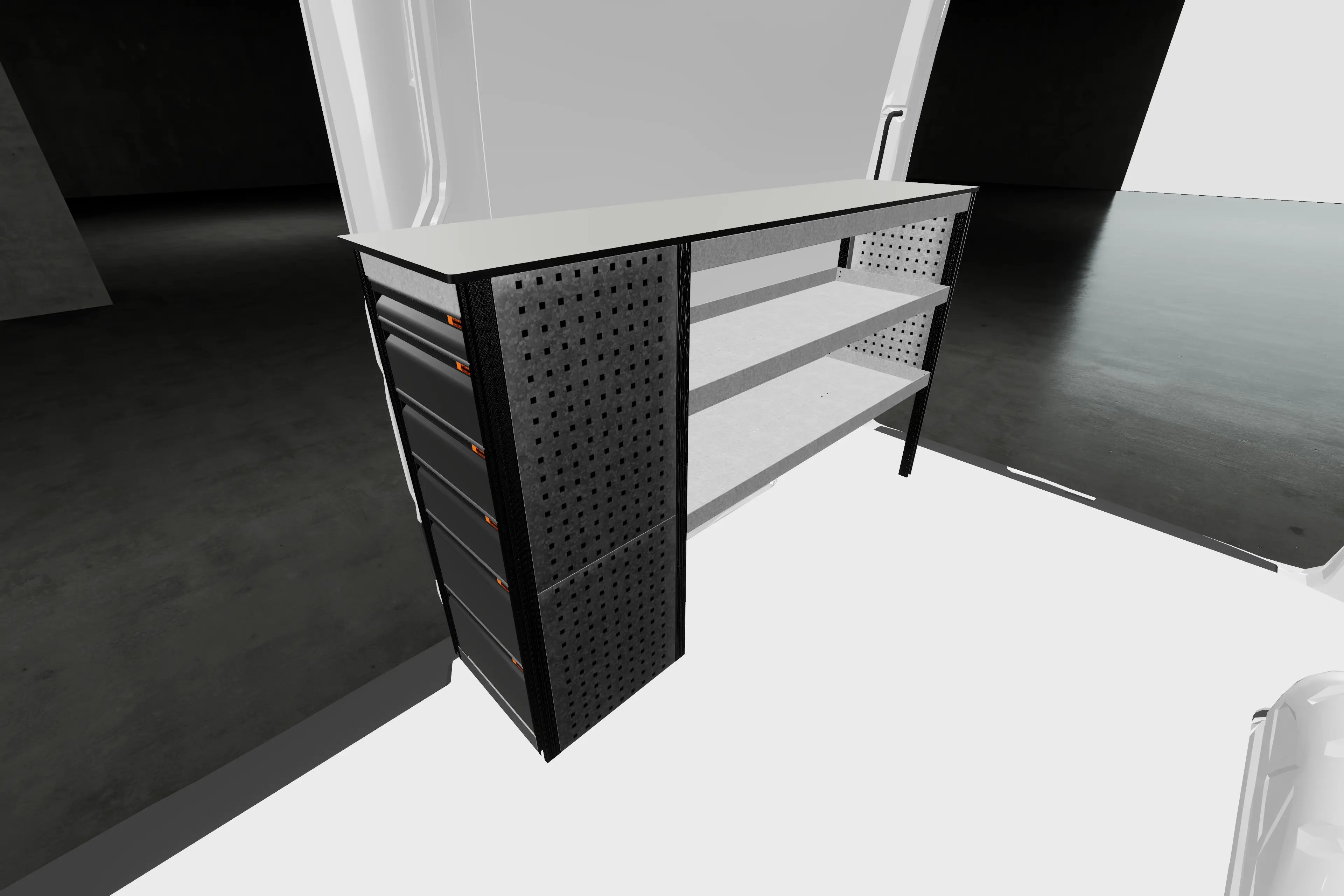Work6 van racking MAN 