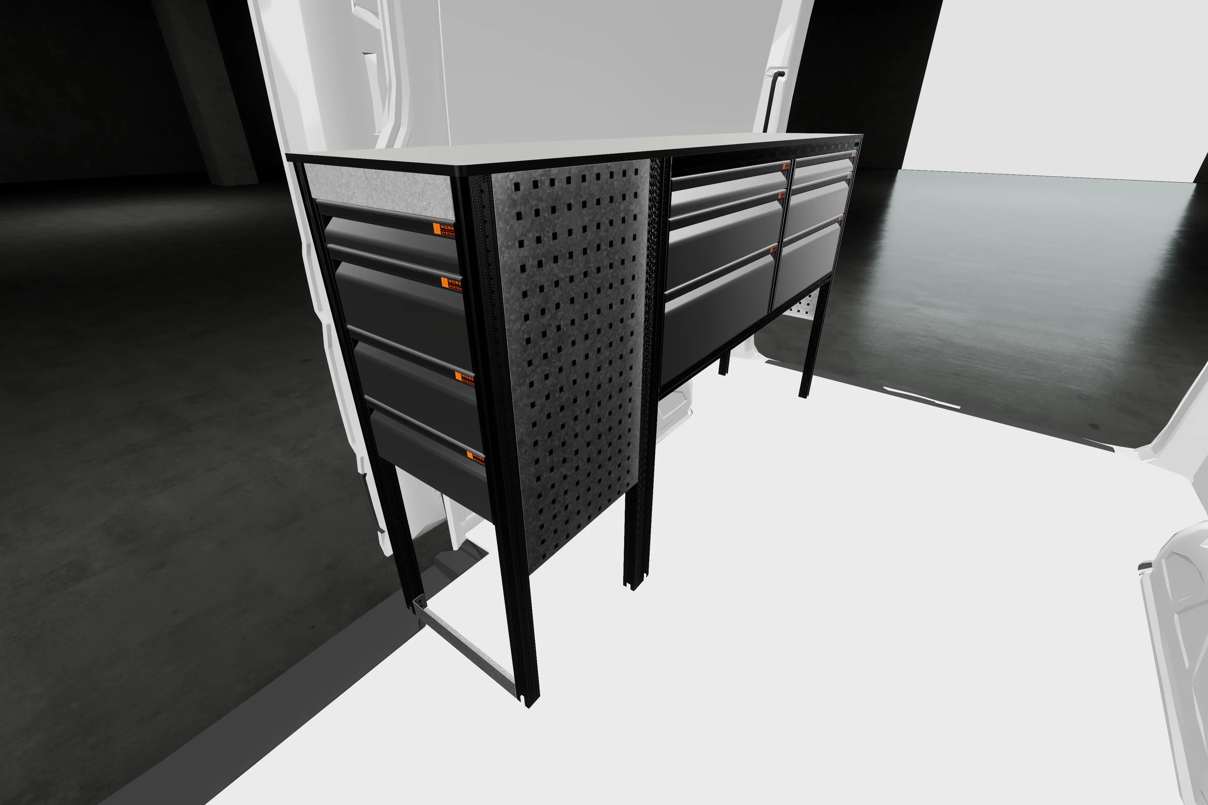 Work10 van racking MAN 