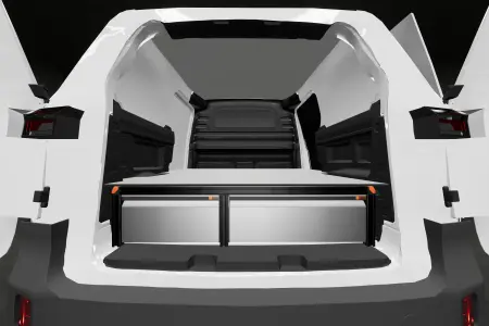 Double floor H:272 mm 3-drawers for Volkswagen ID Buzz Cargo with standard partition wall
