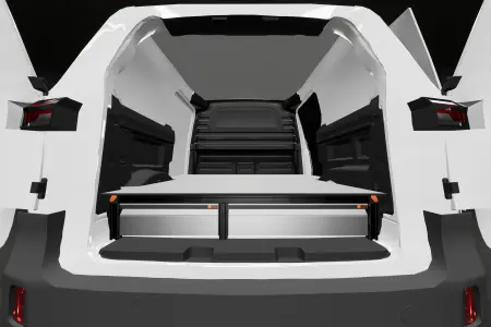 Double floor H:202 mm 3-drawers for Volkswagen ID Buzz Cargo with standard partition wall